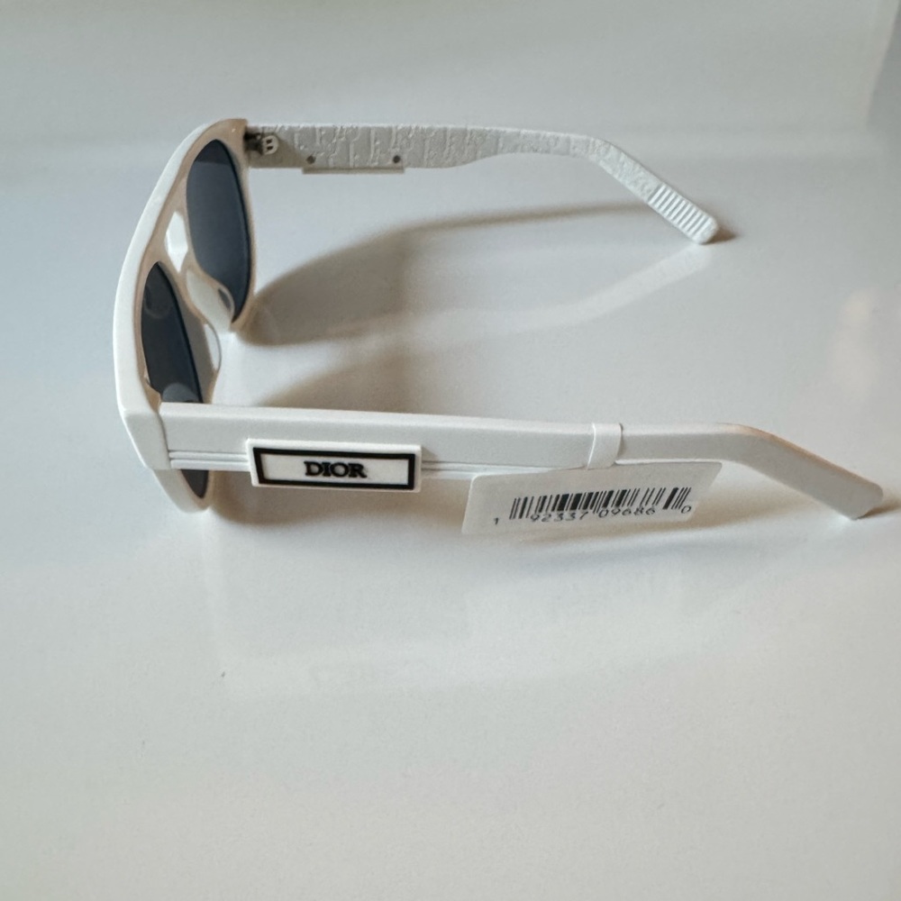 Dior Men's Dior B23 R1I White Grey Logo Mirror Lens Pilot Sunglasses 54mm-17-145 - Picture 15 of 16
